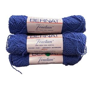 Vintage Bernat Venetian yarn,100% virgin wool worsted mothproofed and colorfast.